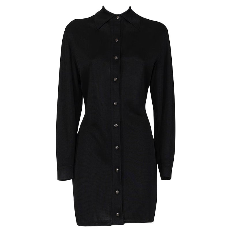 AZZEDINE ALAÏA SS 86 iconic and rare knitted shirt dress For Sale