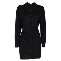 AZZEDINE ALAÏA SS 86 ikonisches und seltenes Strickhemdkleid