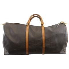 Rare! 1989 Vintage Louis Vuitton Constellation Canvas Keepall 60 with Lock