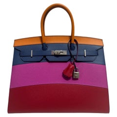 Limitierte Auflage As New Hermes Birkin 35 Sellier Sunrise Epsom Leder