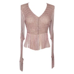 Azzaro Pink and Silvery Lurex Top, 1970