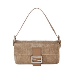 Fendi Baguette Vintage Light Pink Glitter Beads