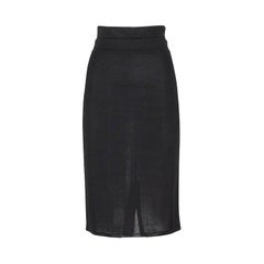AZZEDINE ALAÏA SS 86 iconic and rare knitted high waist midi skirt