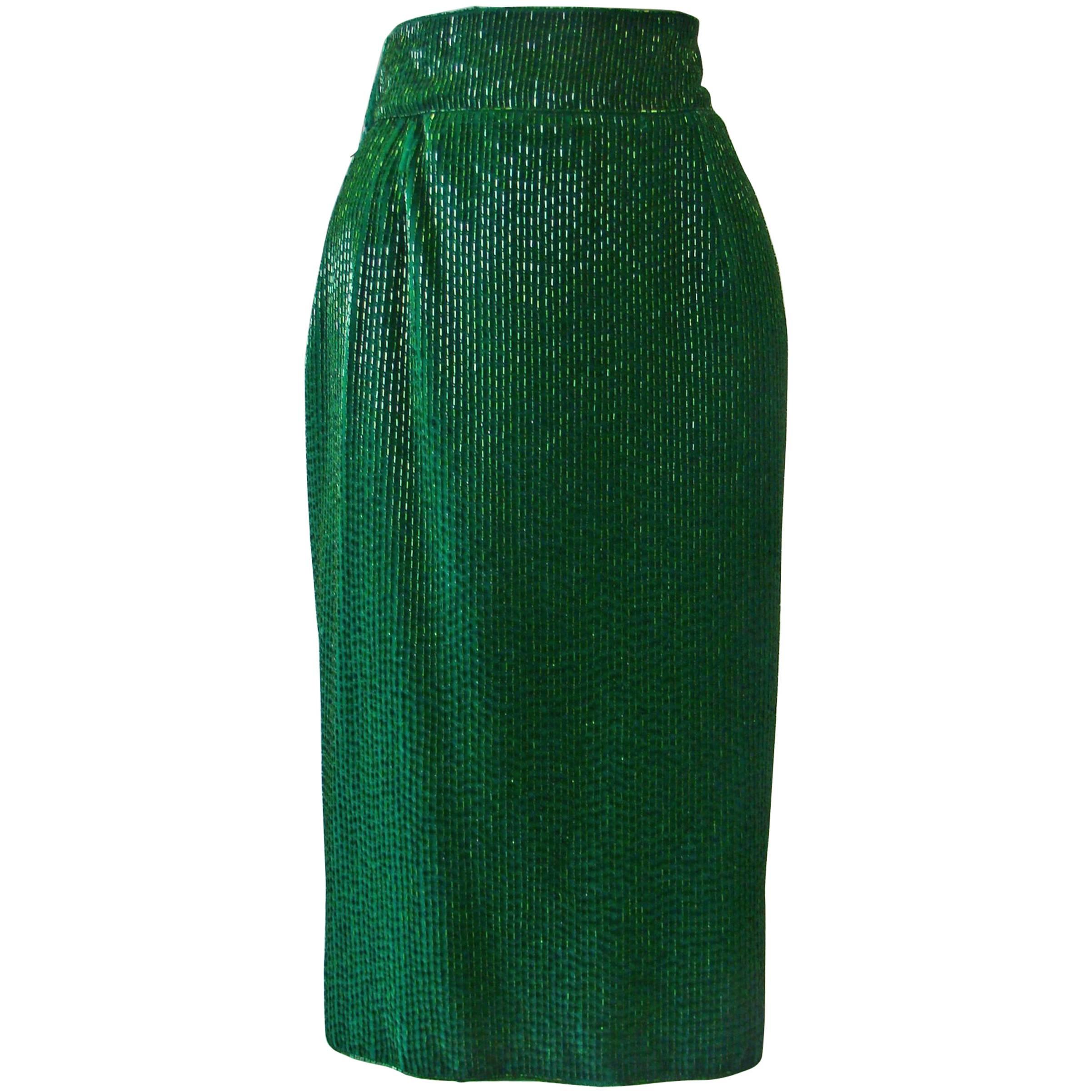 Early Gianni Versace Beaded Evening Skirt Fall 1983 For Sale