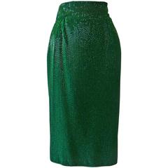 Early Gianni Versace Beaded Evening Skirt Fall 1983