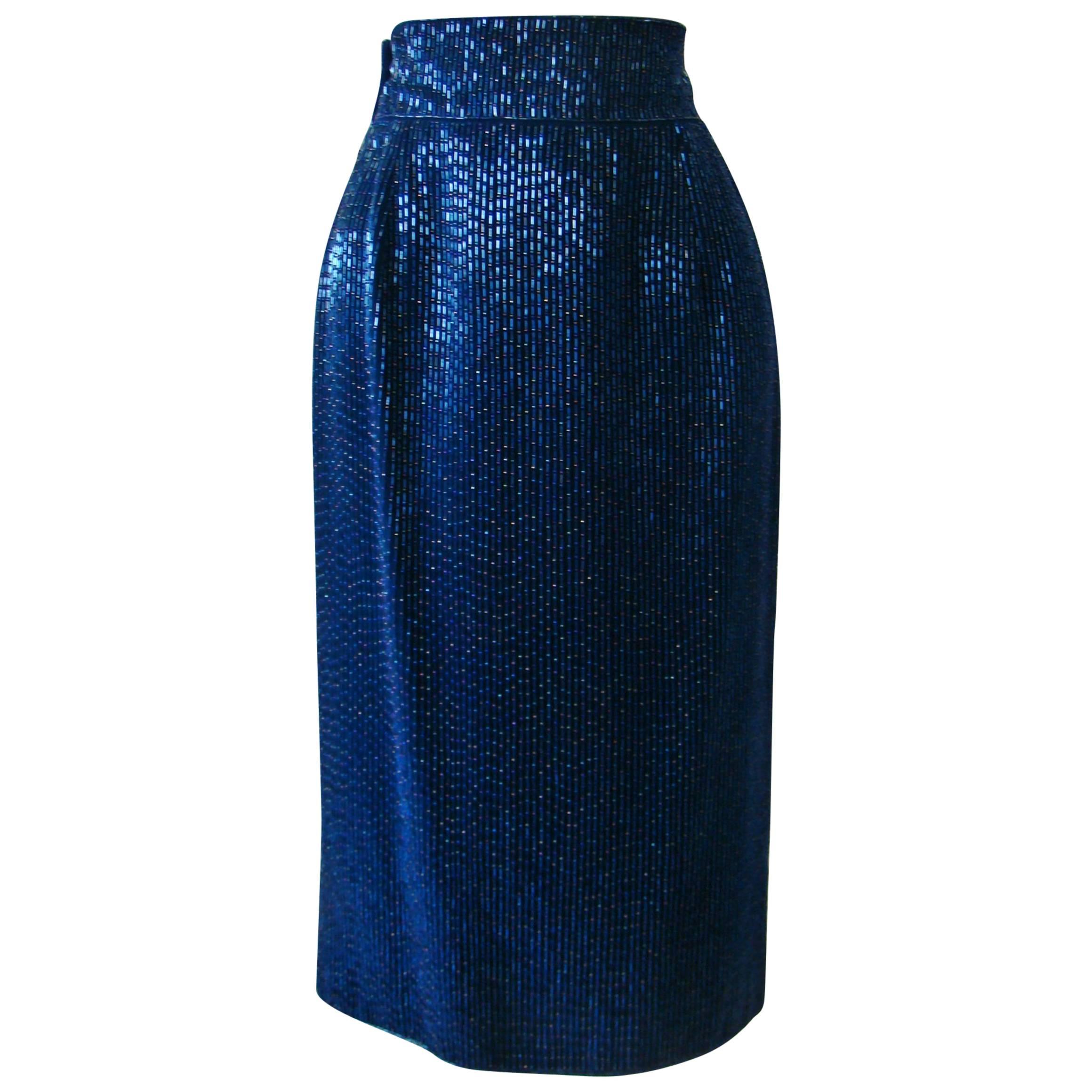 Early Gianni Versace Beaded Evening Skirt Fall 1983 For Sale