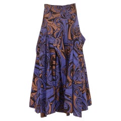 BODY MAP 80'S rare paneled printed maxi skirt