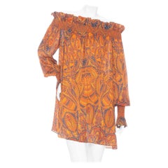 Alexander McQueen - Vestito a maniche corte con stampa Paisley Primavera 2008