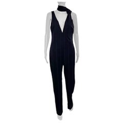 1998 Vintage Gianni Versace Couture Tuta gessata IT 42 NWT