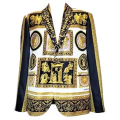 S/S 2018 Look# 32 Versace Archive Frames Printed Silk Blazer for Men 56 - 3XL