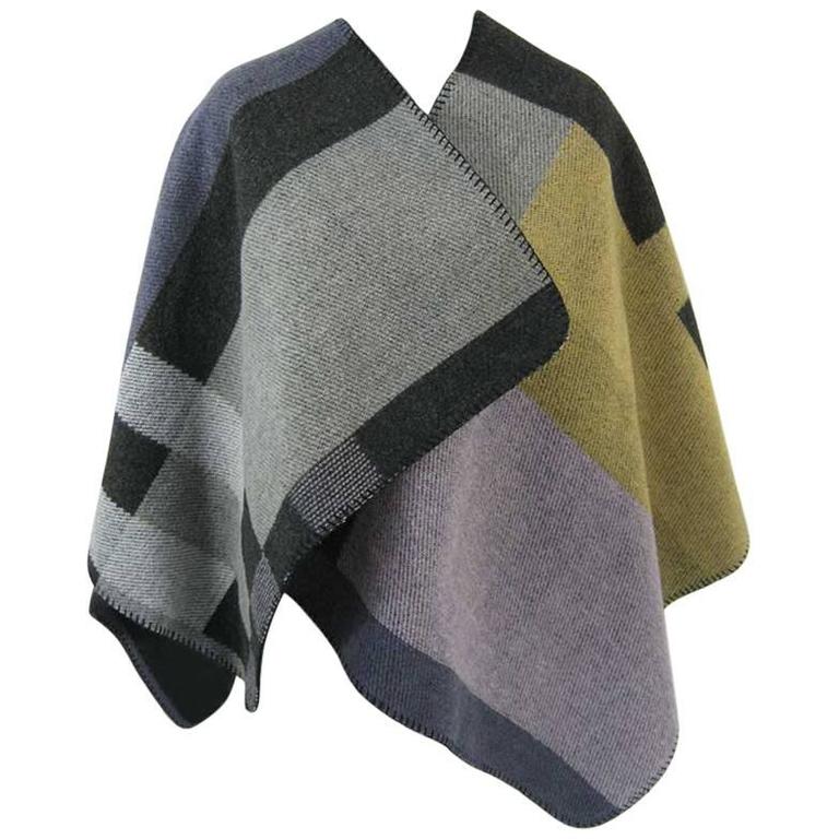 Burberry Wool and Cashmere Blanket Wrap Poncho at 1stDibs | burberry poncho  sale, burberry blanket, poncho for sale