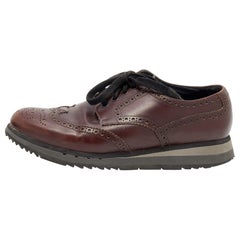 Prada Sport Brown Leather Brogue-Derby Size 41