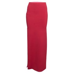 Herve Leger Roter Maxirock aus Stretch-Strick XS