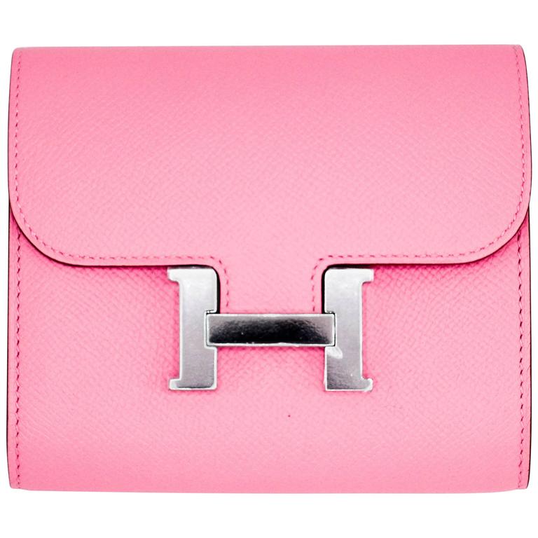 Hermès Hermès Calvi Goatskin Card Holder-Etoupe (Wallets and Small Leather  Goods,Cardholders)