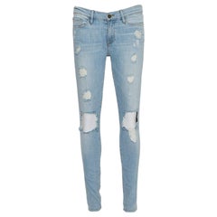Cadre bleu délavé Denim skinny Déstroyed Nowita Jeans M