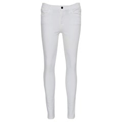 Frame White Denim High Skinny Blanc Jeans S