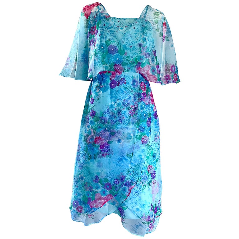 princess polly baby blue dress Floral Chiffon Wedding Dress with Embroidered Bodice & Forest Theme