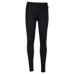 Max Mara Black Faux Suede Leggings S