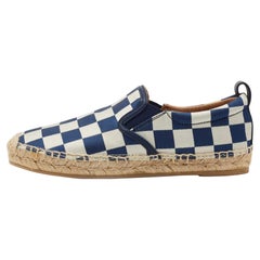 Marc by Marc Jacobs - Espadrilles à carreaux en toile bleu/blanc - Taille 35,5