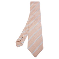 Corbata Ermenegildo Zegna Jacquard de Seda con Estampado Rosa
