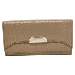 Cartera Continental con Solapa de Piel Burberry Beige