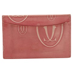Cartier Pink Patent Leather Happy Birthday Card Holder