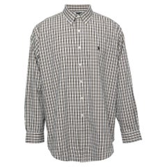 Ralph Lauren Blanco/Amarillo Algodón A Cuadros Camisa Abotonada Blake XL