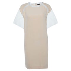 Joseph Light Pink Silk & Organza Detail Shift Dress S