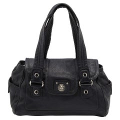 Marc by Marc Jacobs Black Leather Totally Turnlock Benny Satchel