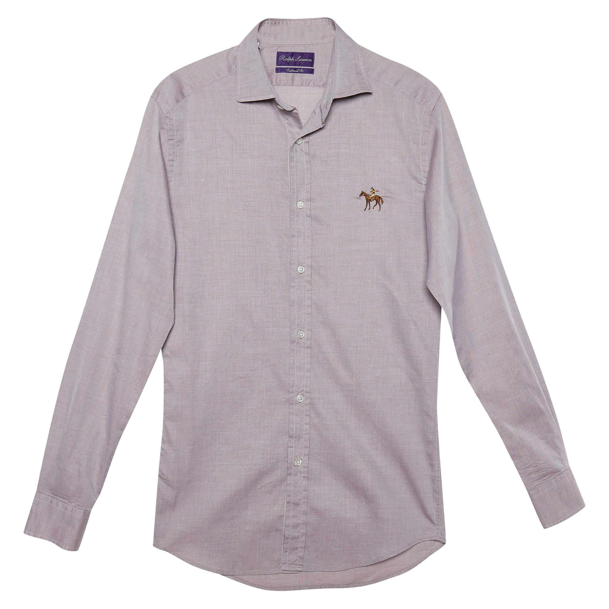 Ralph Lauren Purple Label Light Pink Cotton Tailored Fit Shirt S For Sale