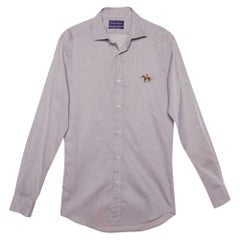 Ralph Lauren Purple Label Camicia sartoriale in cotone rosa chiaro S