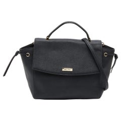 Kate Spade Black Leather Flap Top Handle Bag