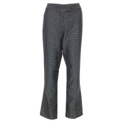 Joseph Schwarze & Grüne Duke-Hose aus Jacquard mit Cravatte-Muster L