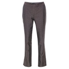Joseph Schwarze & Burgunderfarbene Duke-Hose aus Jacquard mit Cravatte-Muster M