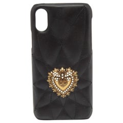 Dolce & Gabbana Quilted Leather Devotion X  iPhone Cover