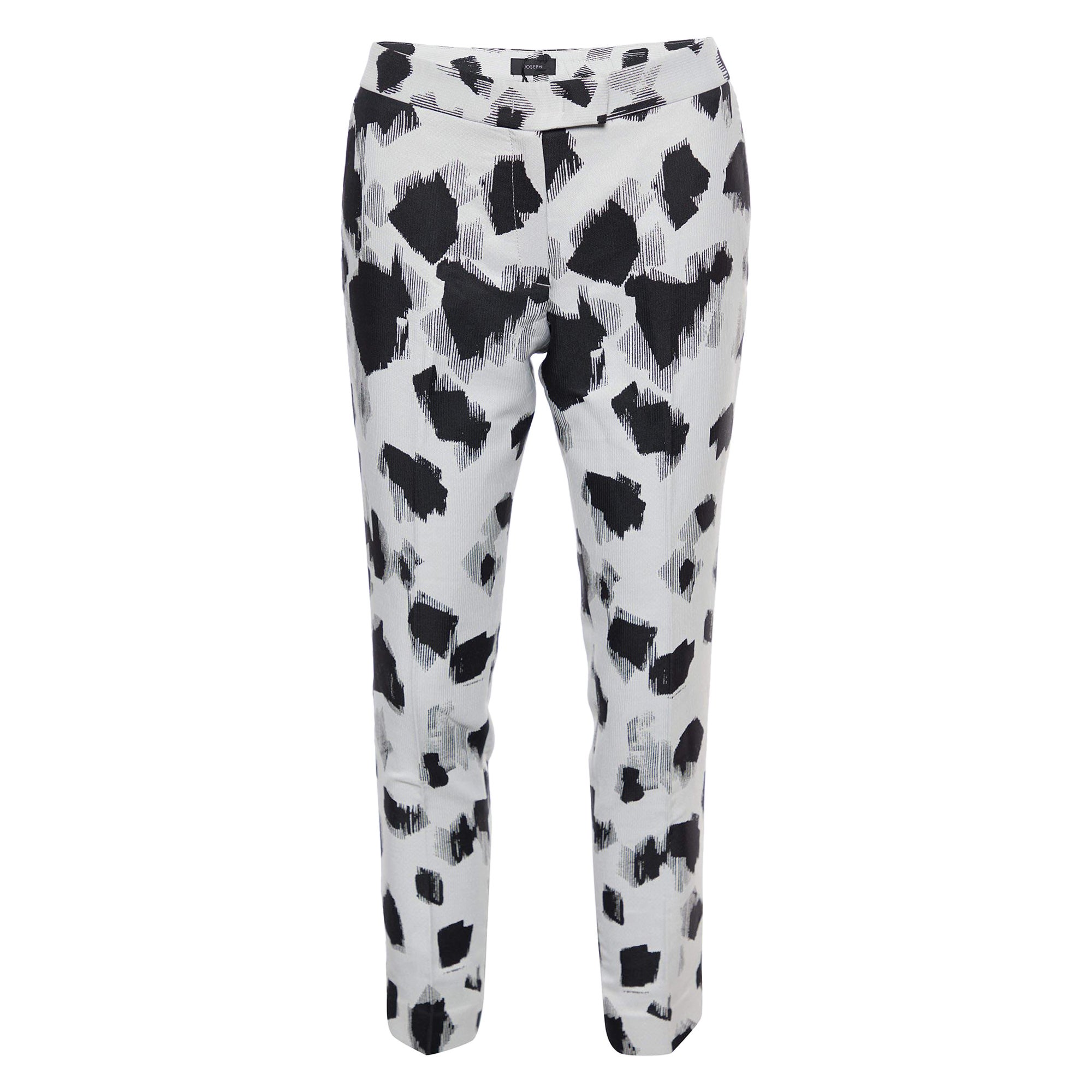 Joseph Monochrome Abstract Jacquard Tapered leg Pants S