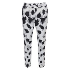 Joseph Monochrome abstrakte Jacquard-Hose mit konisch zulaufendem Bein S