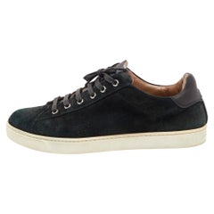 Gianvito Rossi Black Suede Low Top Sneakers Size 41