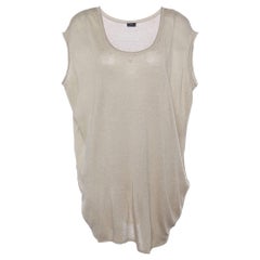 Túnica oversize de lino fluido beige Joseph L