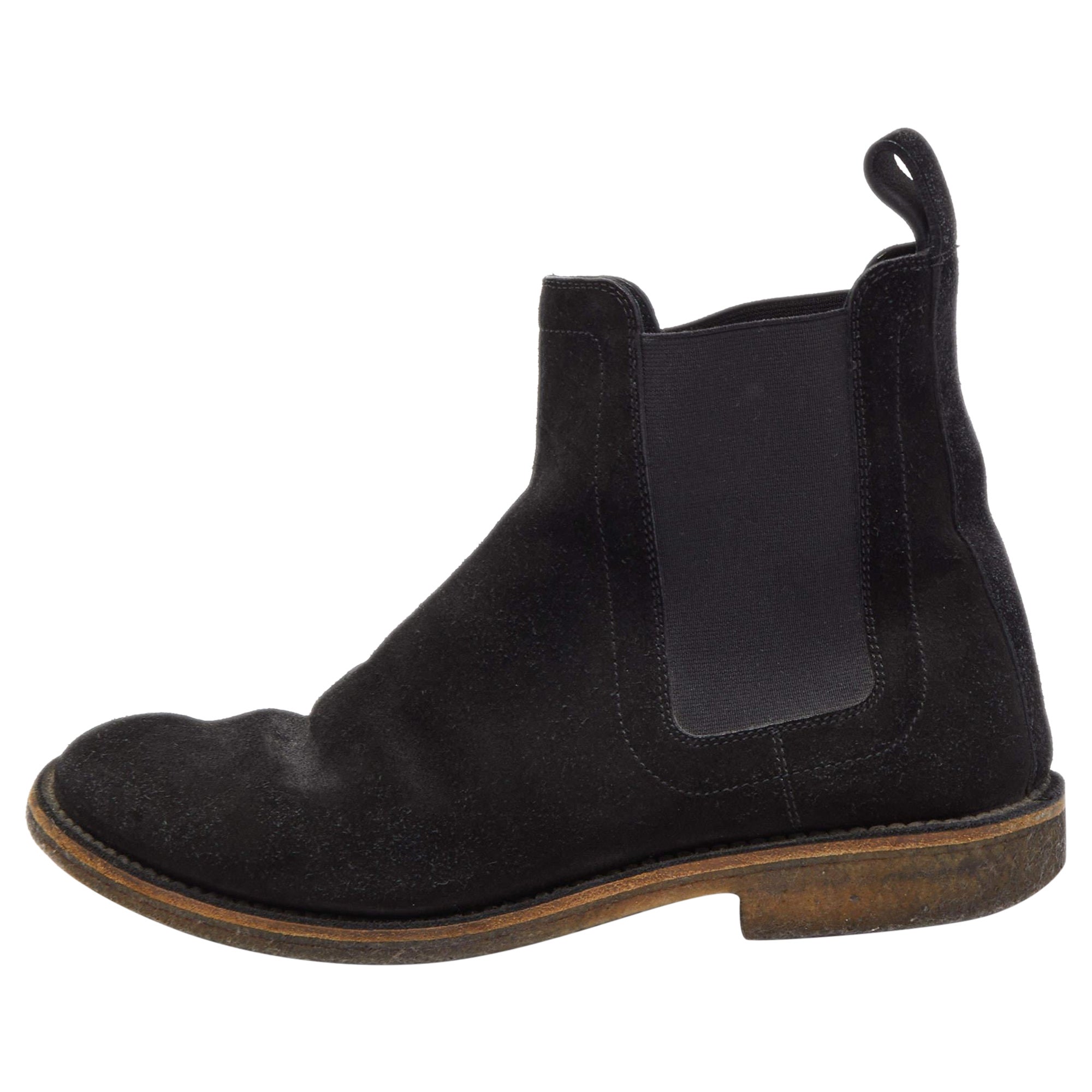 Bottega Veneta - Bottines chelsea en daim noir - Taille 40