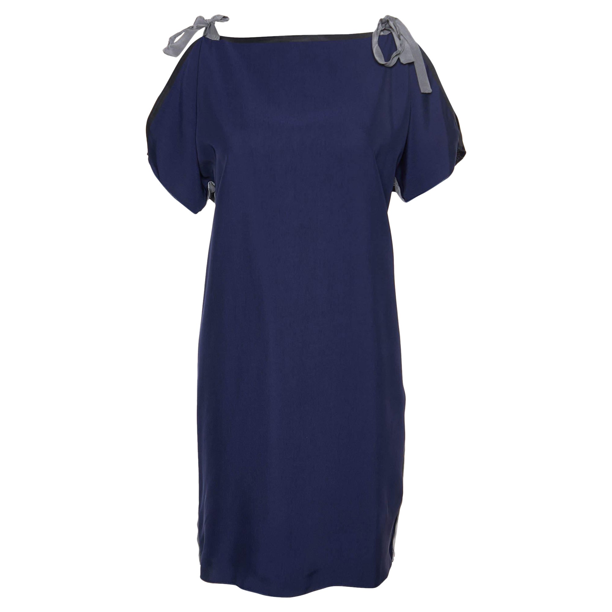 Sportmax - Mini robe bleu marine avec nœud, taille M