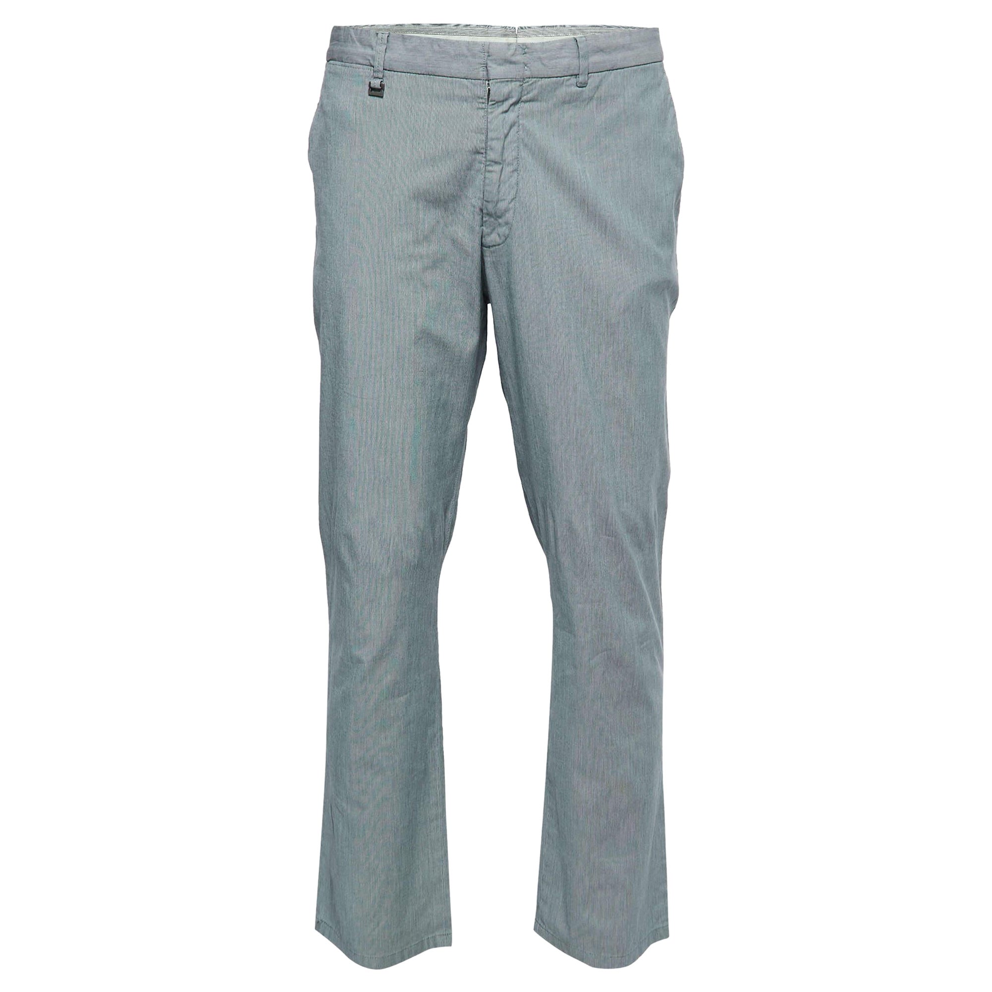 Pantaloni in cotone grigio Ermenegildo Zegna 2XL