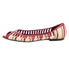 D.G. Ballerine open toe in vernice tricolore taglia 40