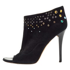Giuseppe Zanotti Stivali con borchie in camoscio nero taglia 41