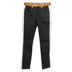 Burberry - Jeans skinny in denim nero con stampa di cervo - Vita S 26