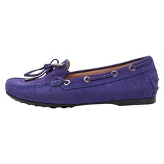 Tod's Mocasines Slip On de piel de nobuck azul talla 37