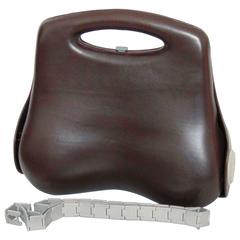 Chanel Hard-Sided Dark Brown Leather Butt Bag + Removable Chain Limited Ed 05 5