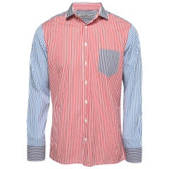 Etro - Chemise à manches longues en coton rayé multicolore L