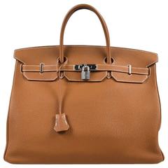 Hermes "Gold" Togo Leather Gold Plated Hardware "Birkin" 40 cm Bag 2