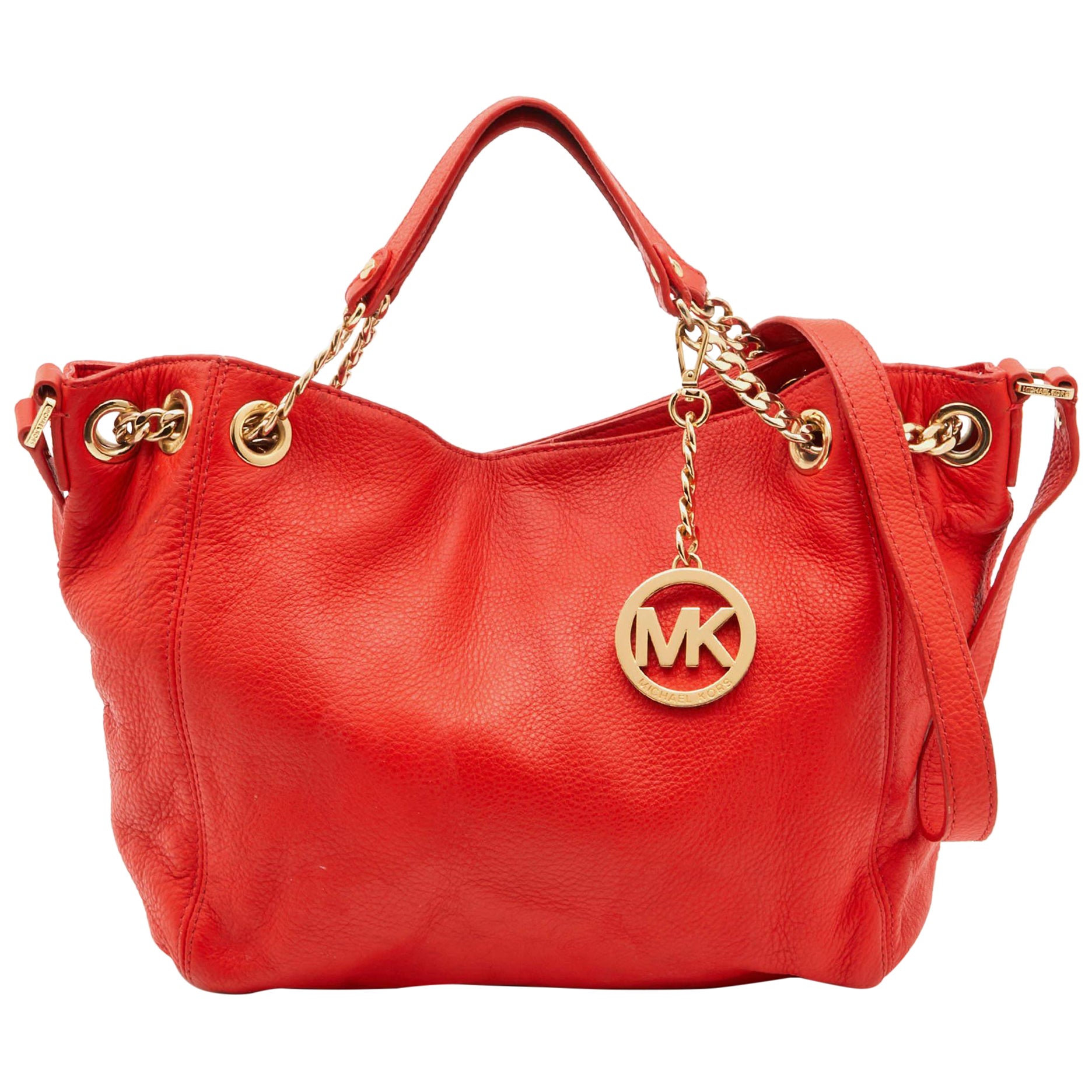 Michael Kors - Hobo chaîne en cuir orange